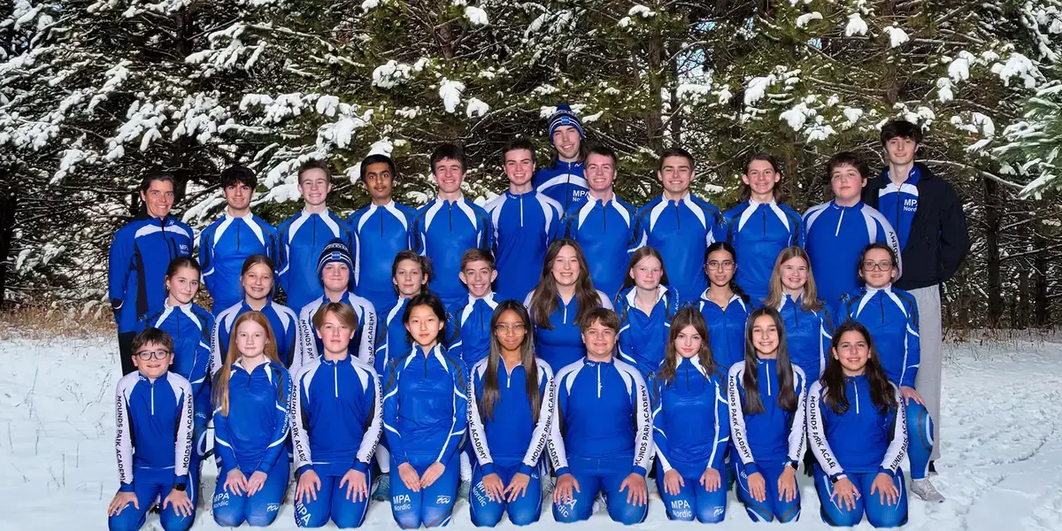 Photo of the Boys and Girls Nordic Skiing team