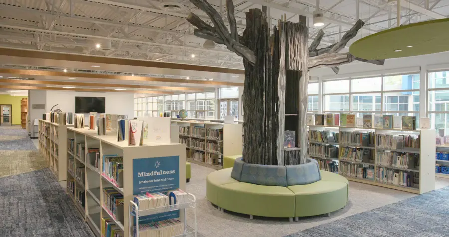 Shot of the school's library
