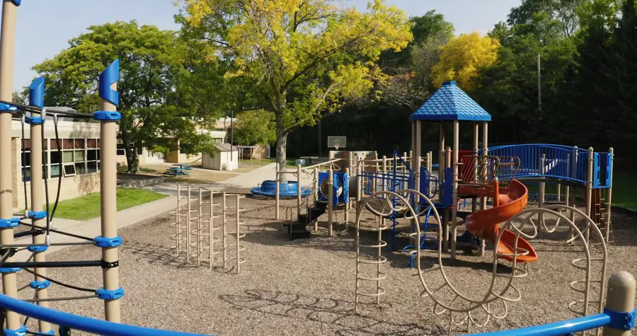 View of the school's playground