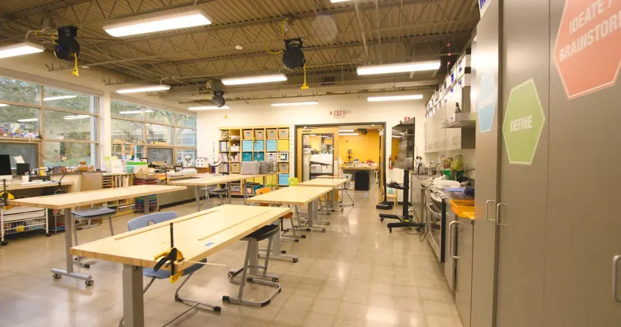 View of the school's The AnnMarie Thomas Makerspace
