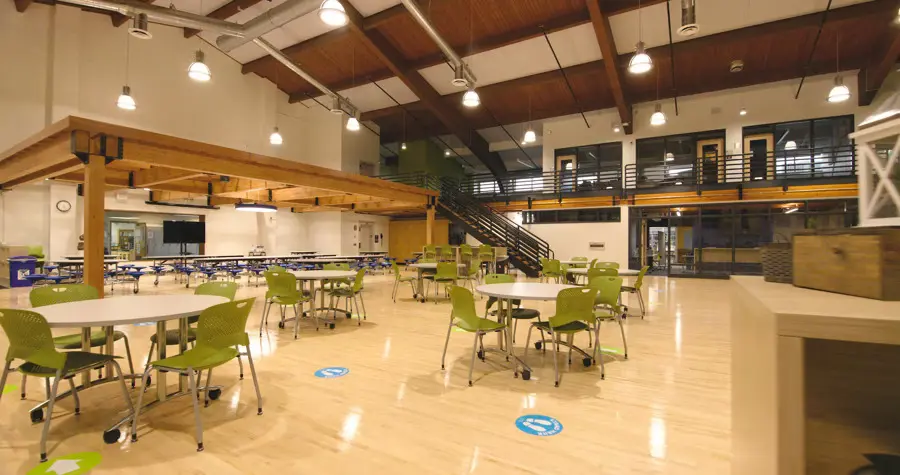 View of the school food court