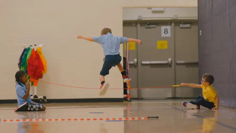 Lower school students enjoying PE class