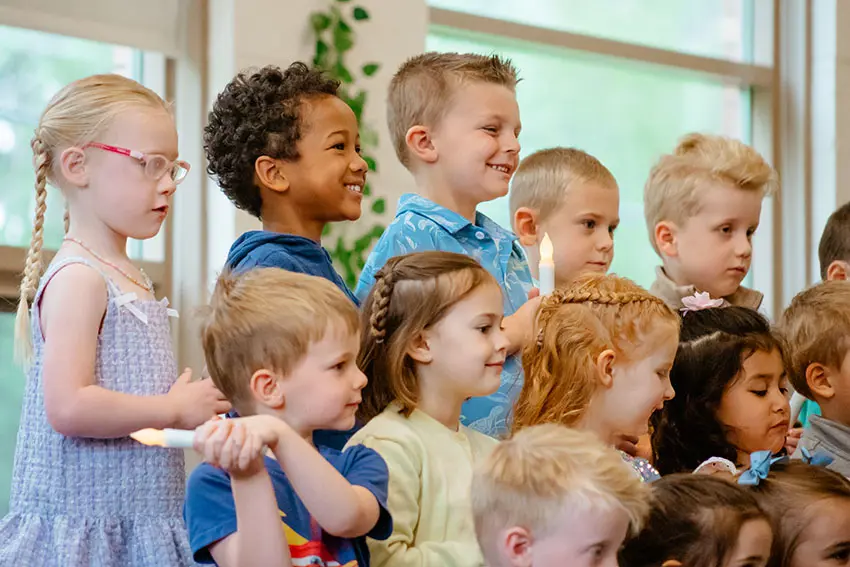 Students singing