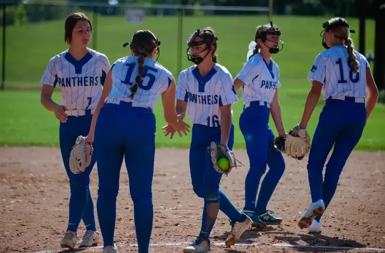 Students Playign Softball