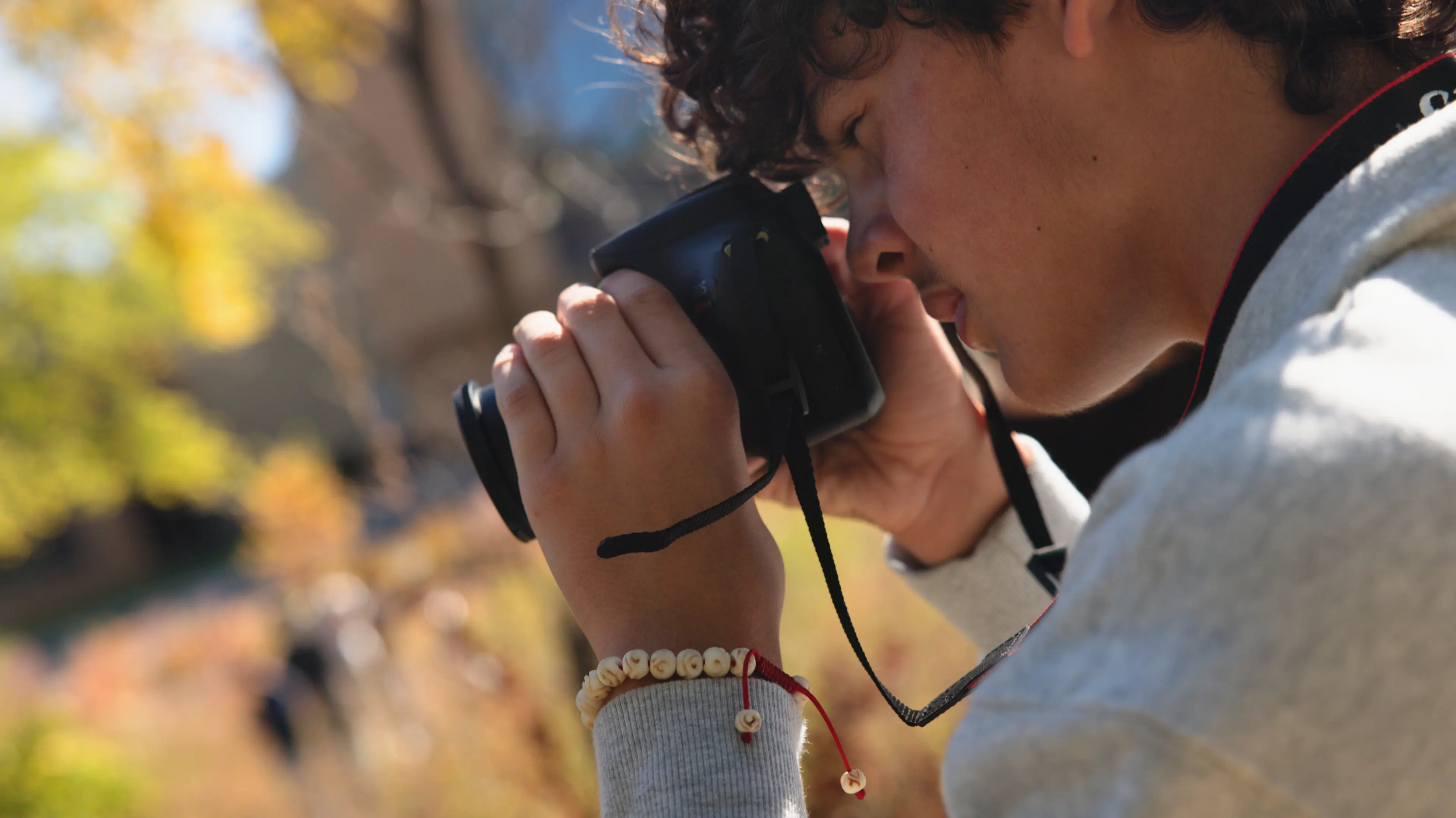Student taking a photograph
