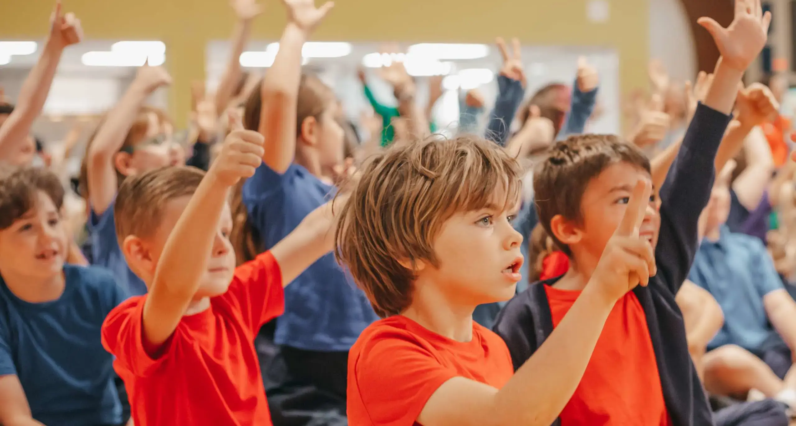 Students raising their hand