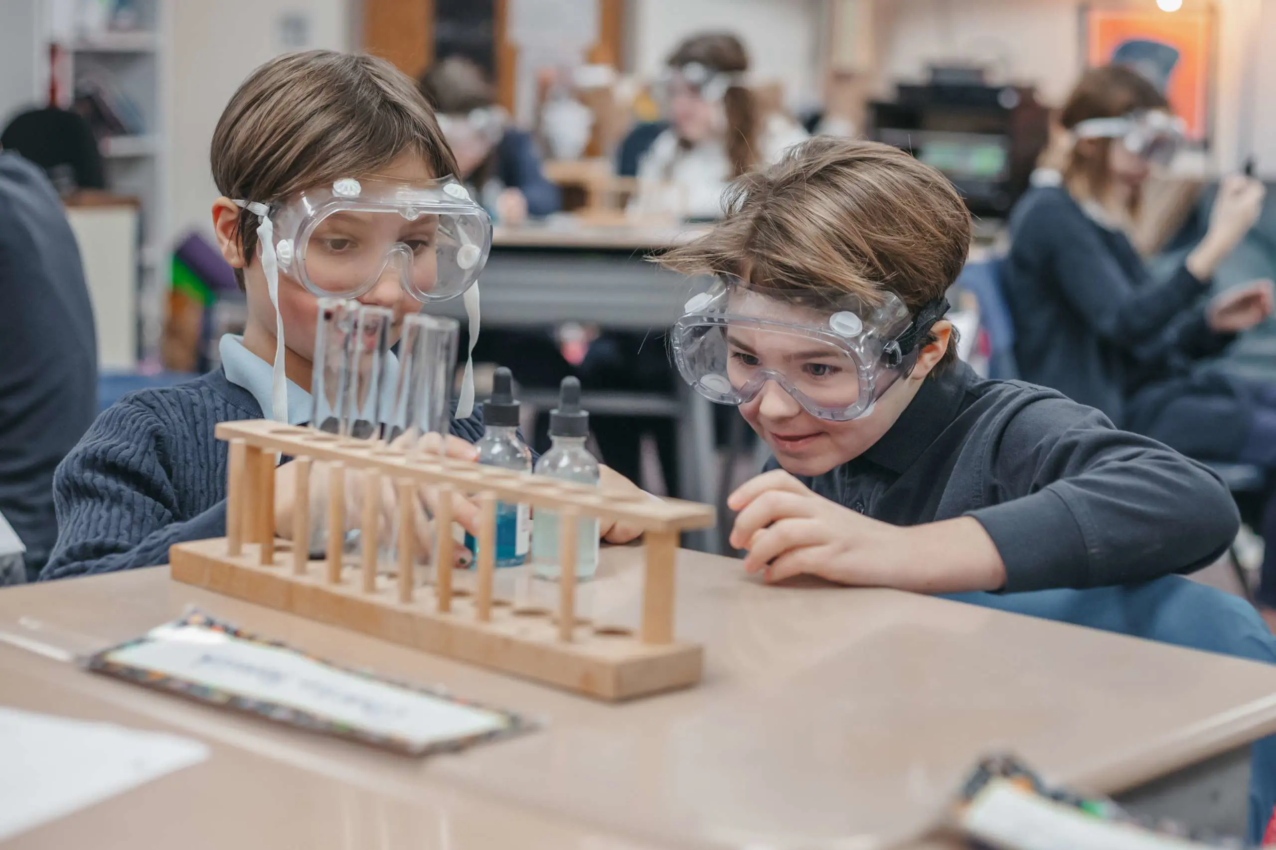 Students engaging in a science activity