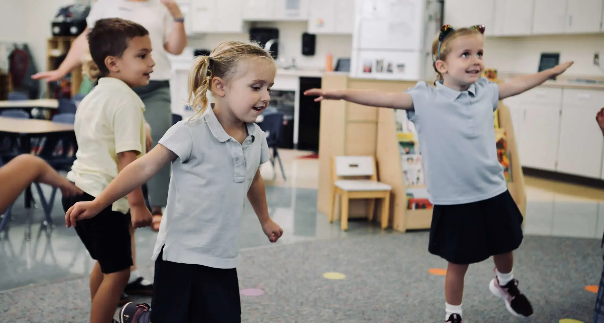Lower school students dancing