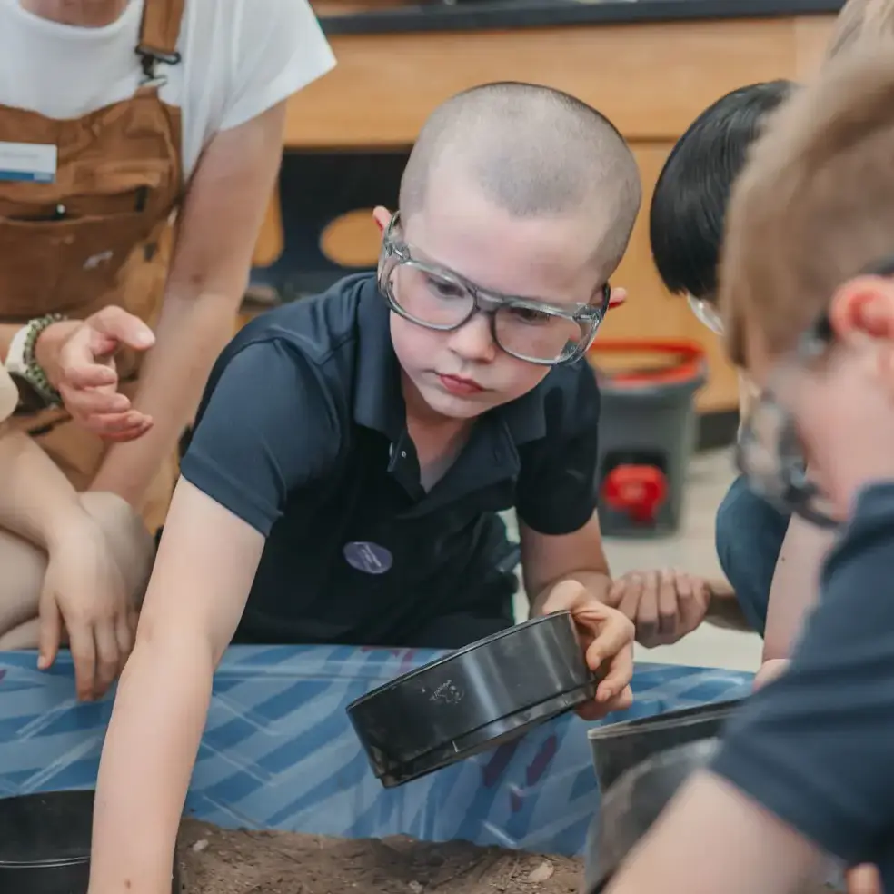 Student engaging in a classroom activity