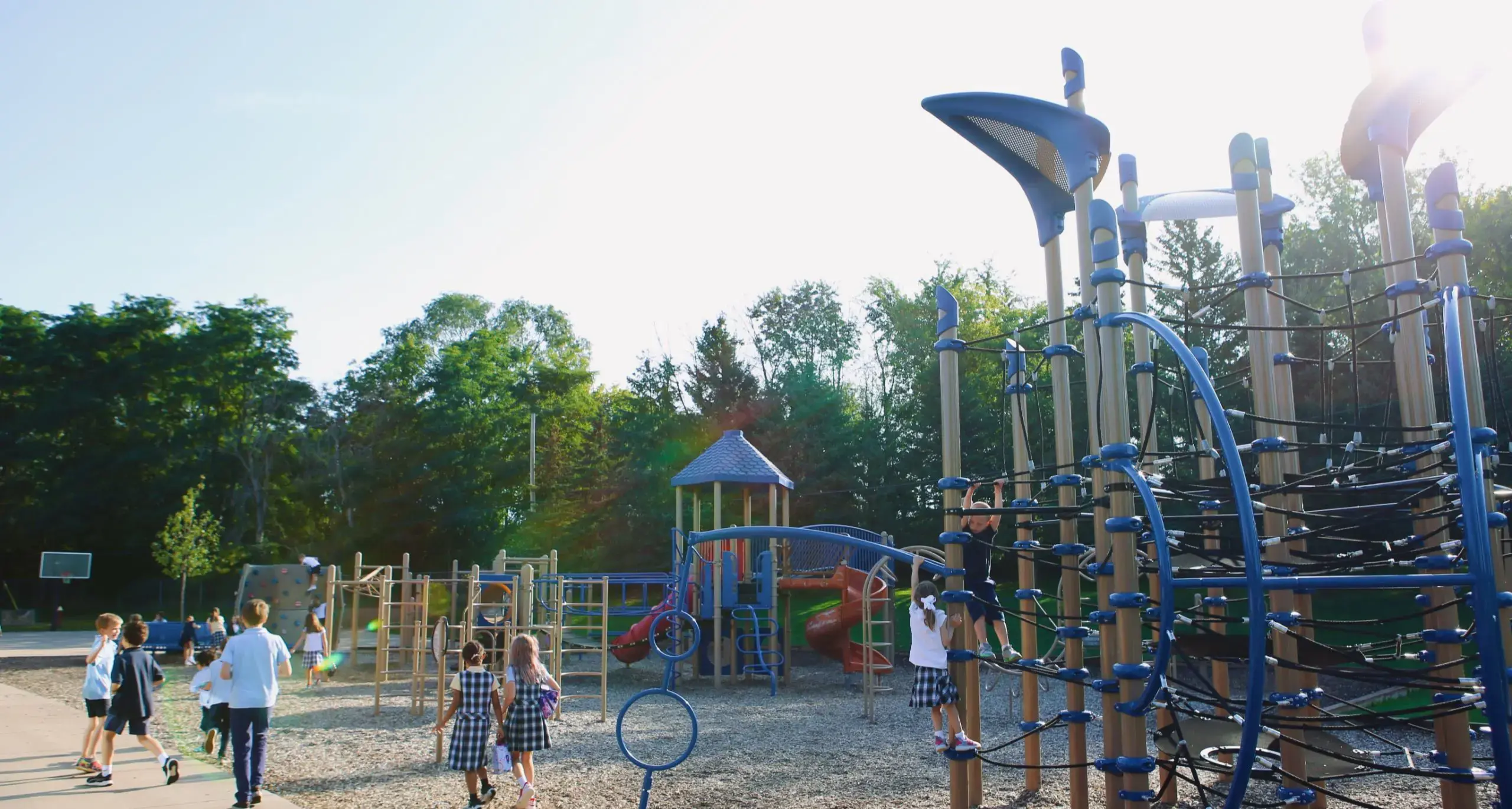 View of the school's playground