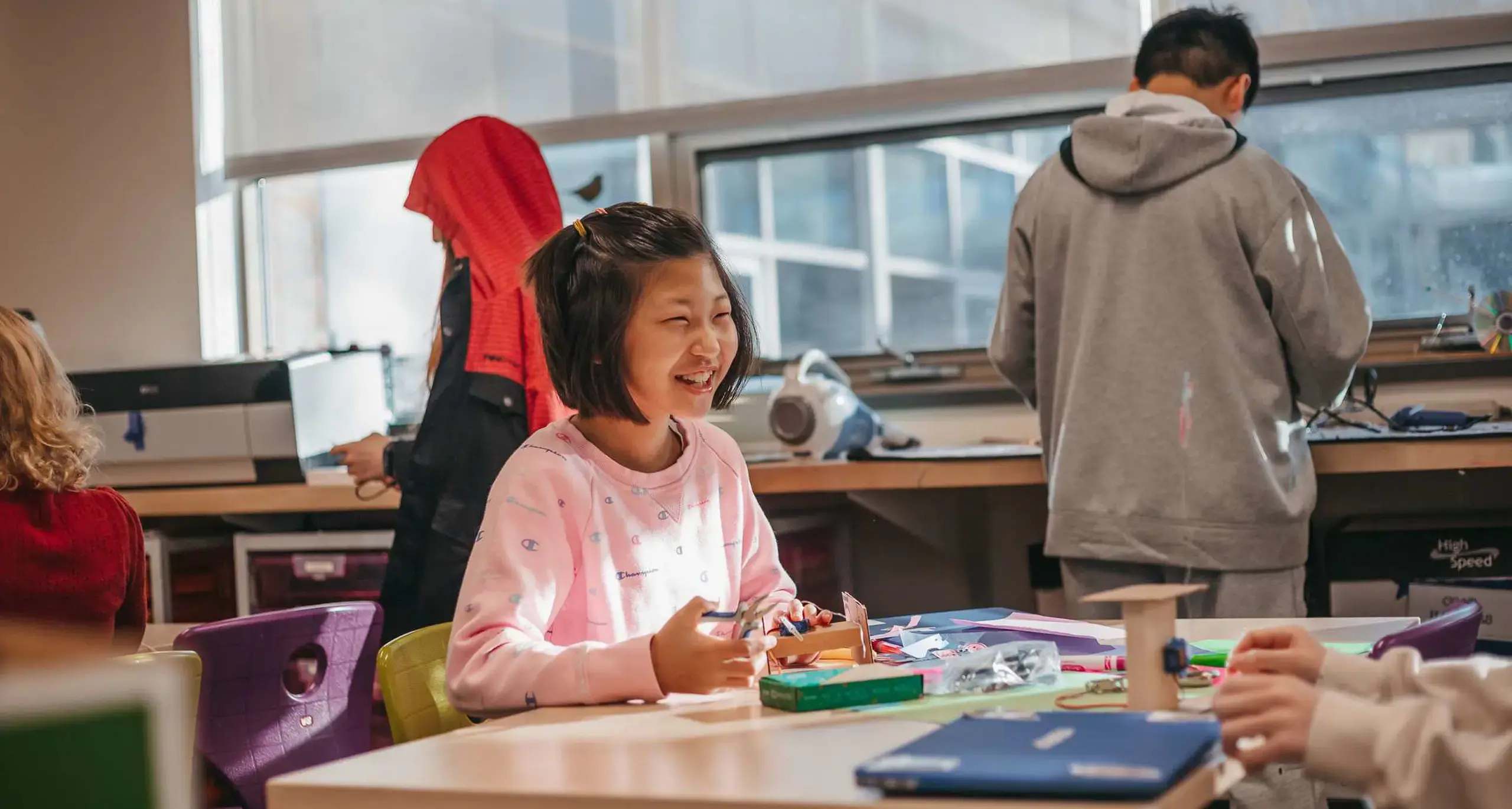 Student engaging in a classroom activity