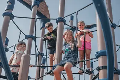 Students playing in the playground