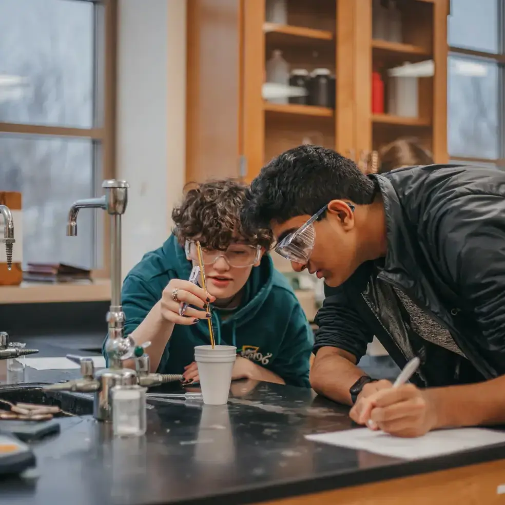 Students engaging in a science activity