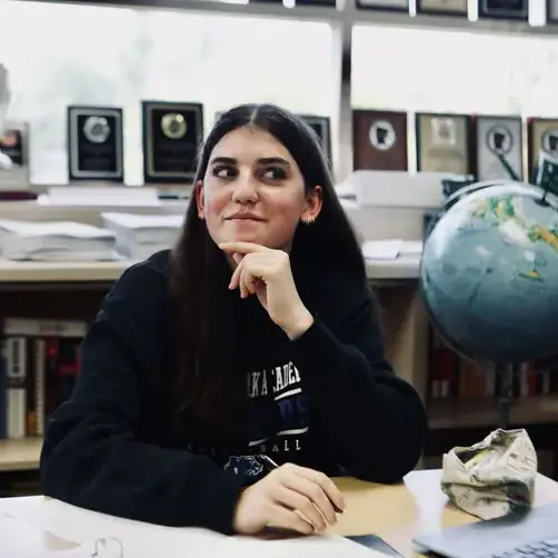 Student sitting at a desk during a lesson