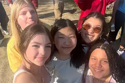 Students taking a selfie
