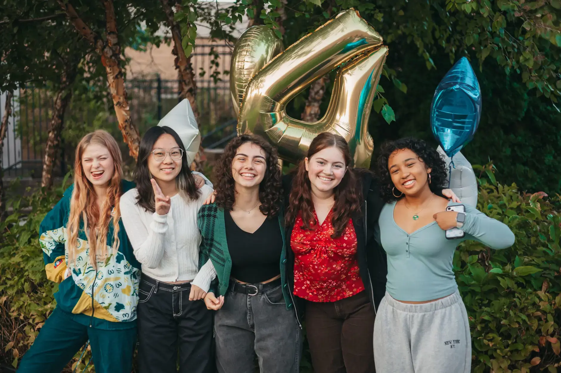 Group of students smiling