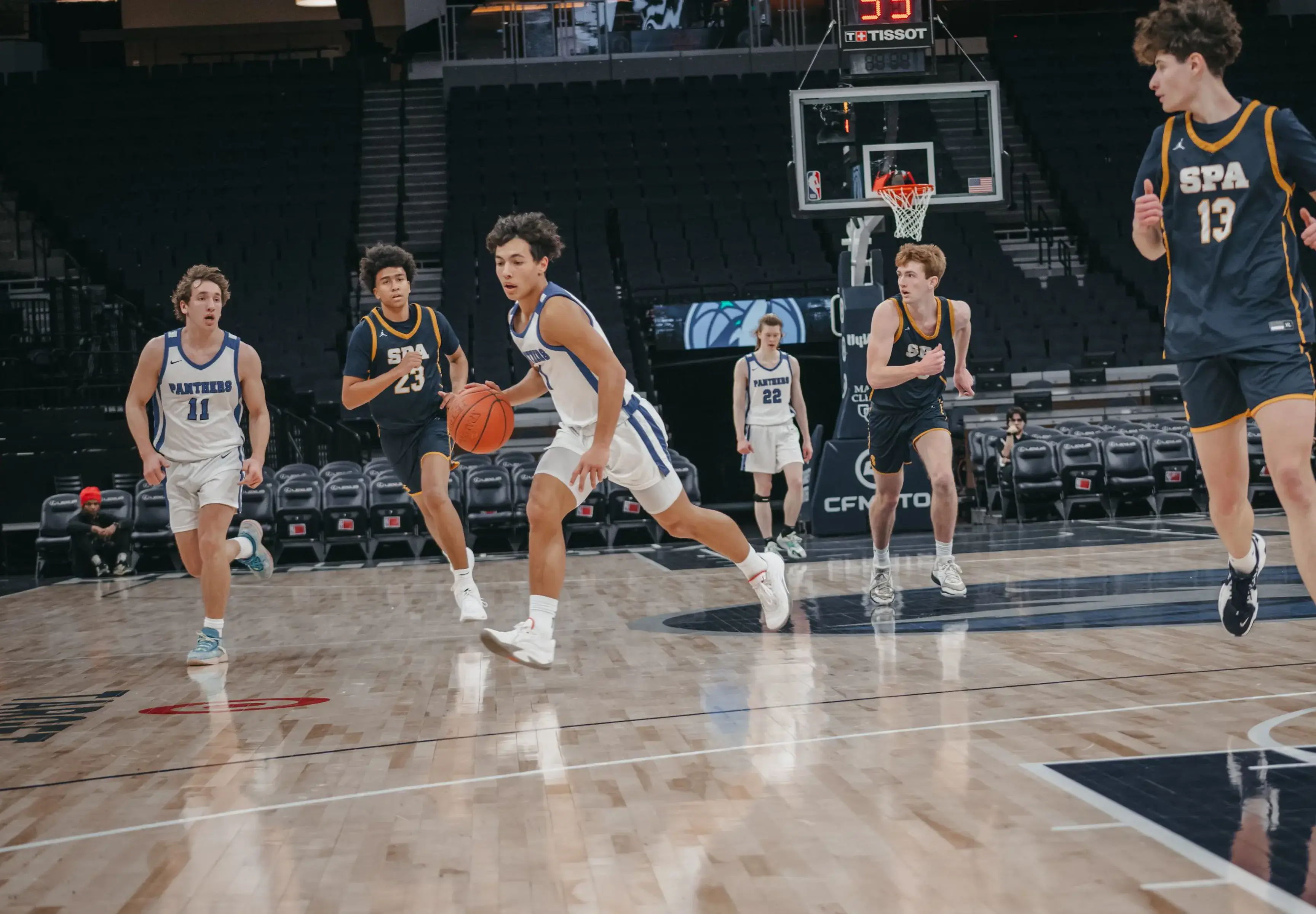 Students Playing Basketball
