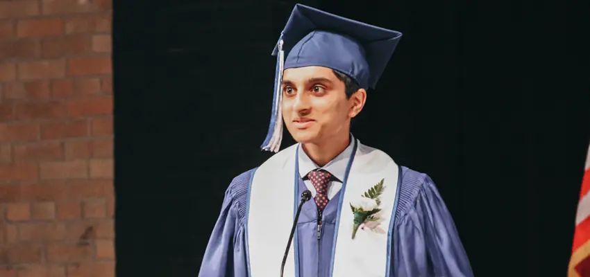 Graduate smiling