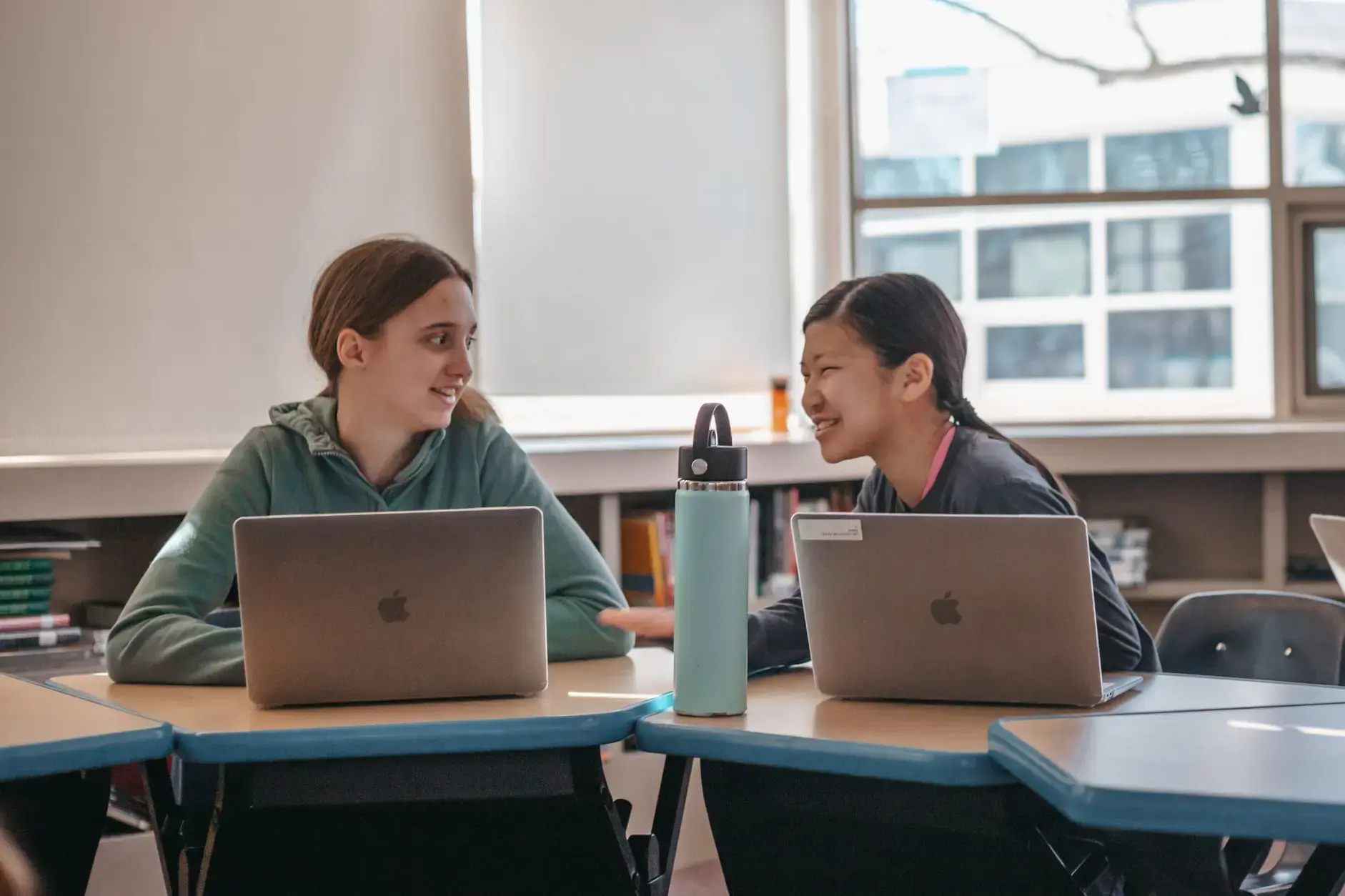Students sitting in a classroom