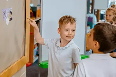 Students having a conversation