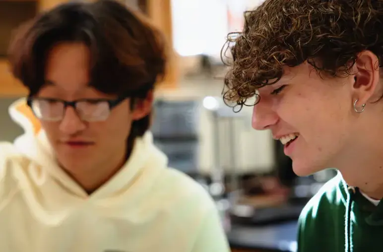 Upper school students during a lesson