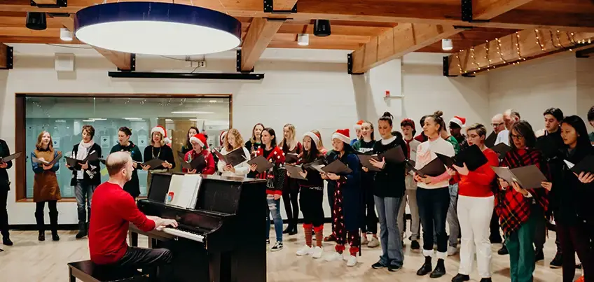 School choir performing.