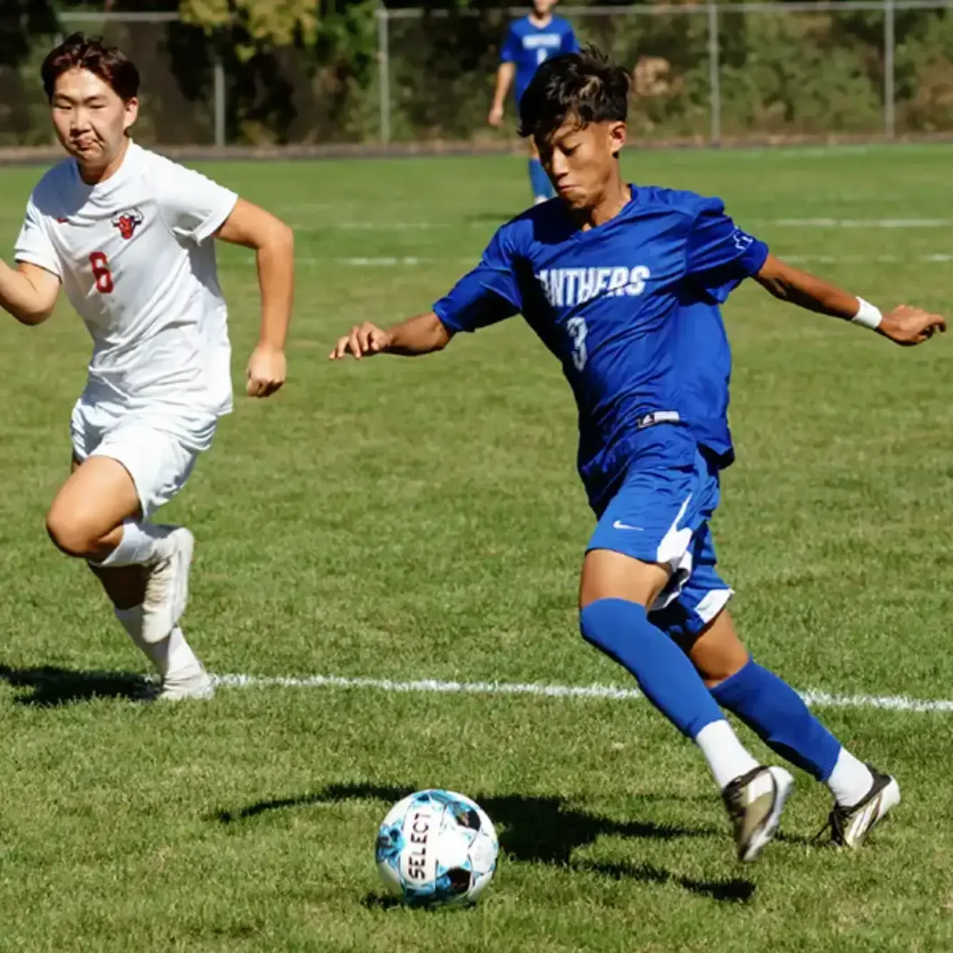 Students playing football