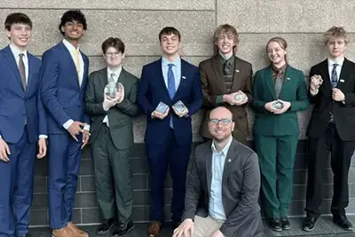 Group photo of the speech team