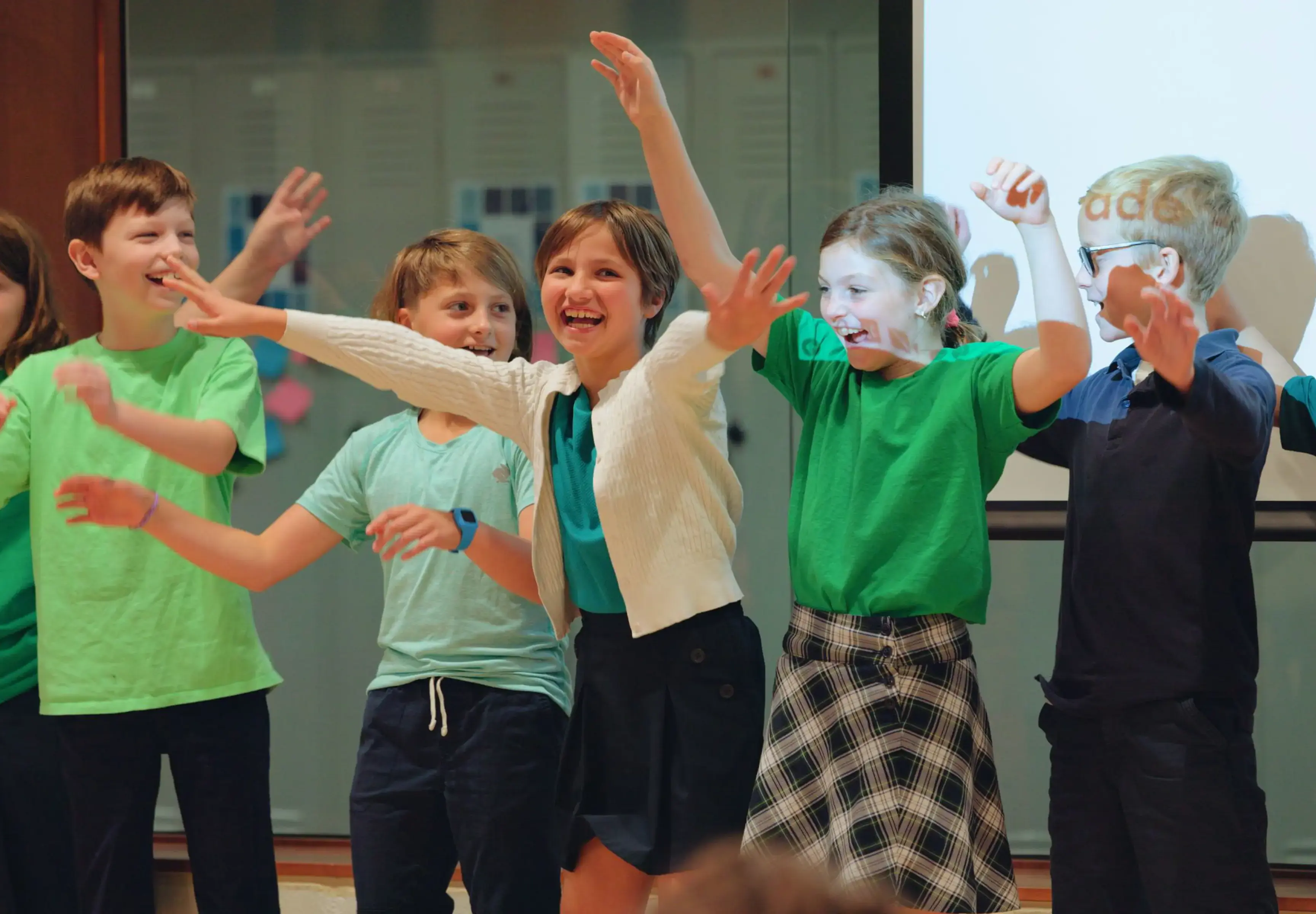 Students dancing